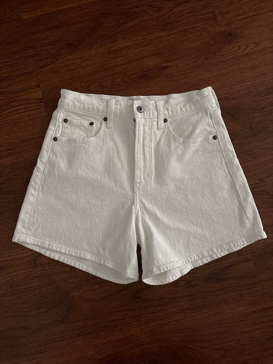 Abercrombie & Fitch Pants - Abercrombie High Rise Dad White Denim Shorts